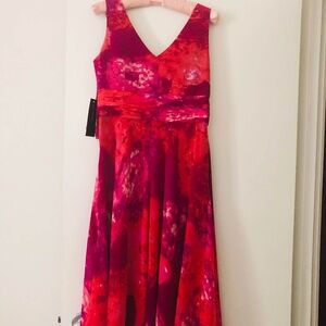 Jones New York Floral Sleeveless Flirty Party Sleeveless Dress  Women’s 8 New